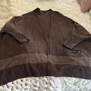 Barefoot Dreams Gray Open-Front Women’s Sweater Cardigan